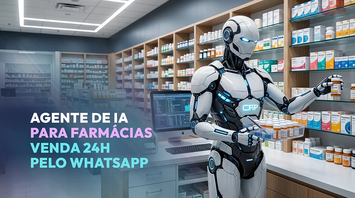 Agente de IA para farmácia: atenda no WhatsApp 24h e aumente as vendas — OP2P CRM e Agentes de IA